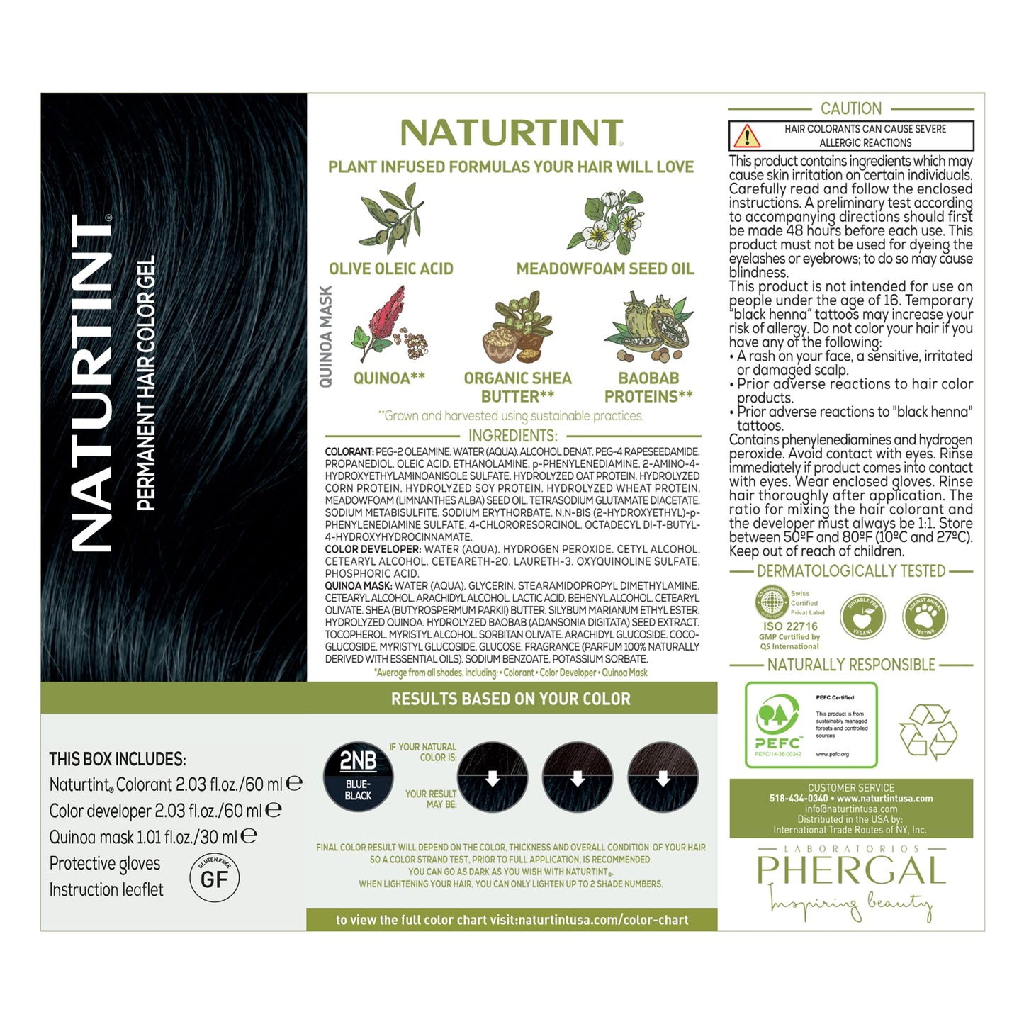 Naturtint 2NB Blue Black Permanent Hair Color (Pack of 1), Ammonia Free, Vegan, Cruelty Free, up to 100% Gray Coverage, Long Lasting Results Beauty & Personal Care Naturtint