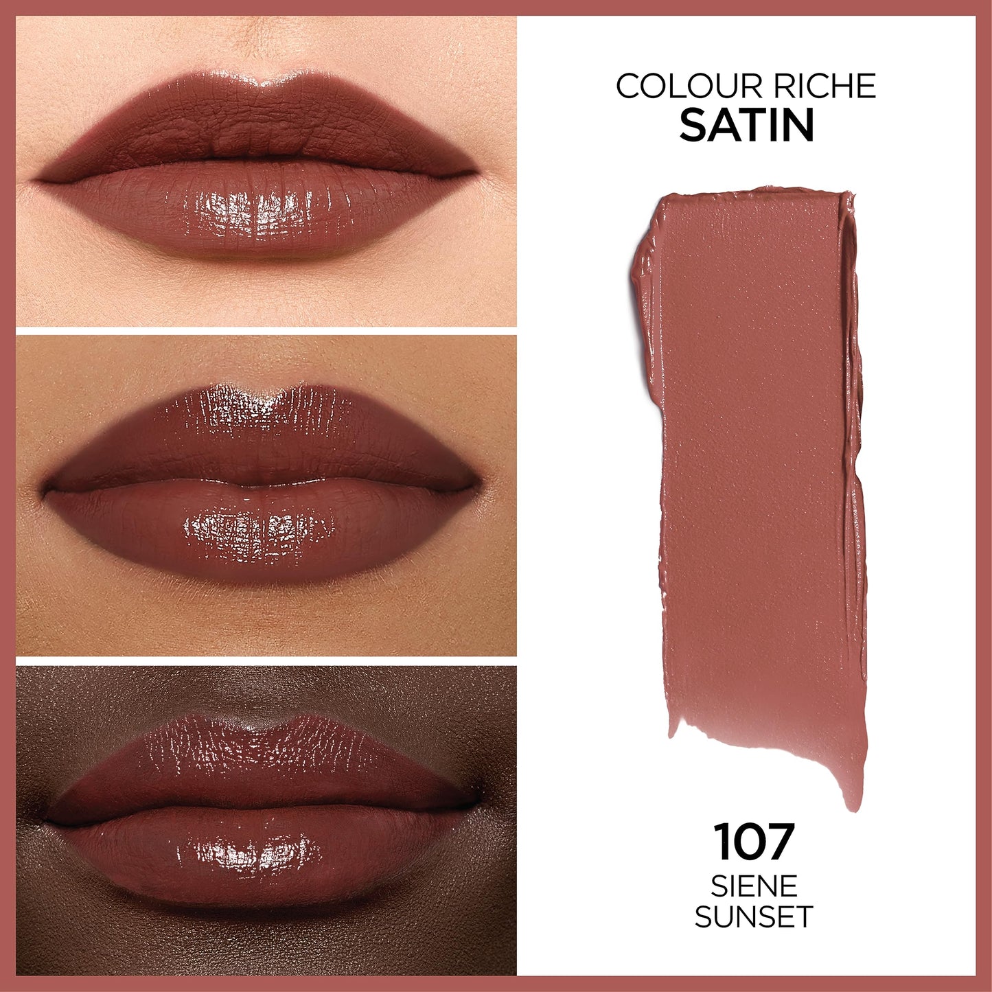 L'Oreal Paris Colour Riche Original Satin Lipstick 107 Seine Sunset Beauty & Personal Care L'Oreal Paris