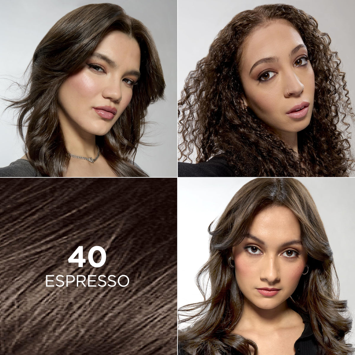 L'Oreal Paris Feria Multi-Faceted Shimmering Permanent Hair Color, 40 Espresso, Pack of 1 Hair Dye Kit Beauty & Personal Care L'Oreal Paris