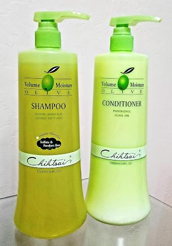 Chihtsai Volume Moisture Olive Shampoo & Conditioner Set Sulfate and Paraben free (34 Fl.oz) Beauty & Personal Care Chihtsai