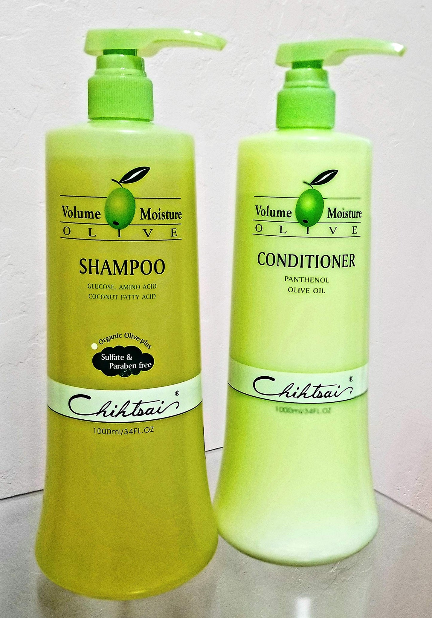 Chihtsai Volume Moisture Olive Shampoo & Conditioner Set Sulfate and Paraben free (34 Fl.oz) Beauty & Personal Care Chihtsai