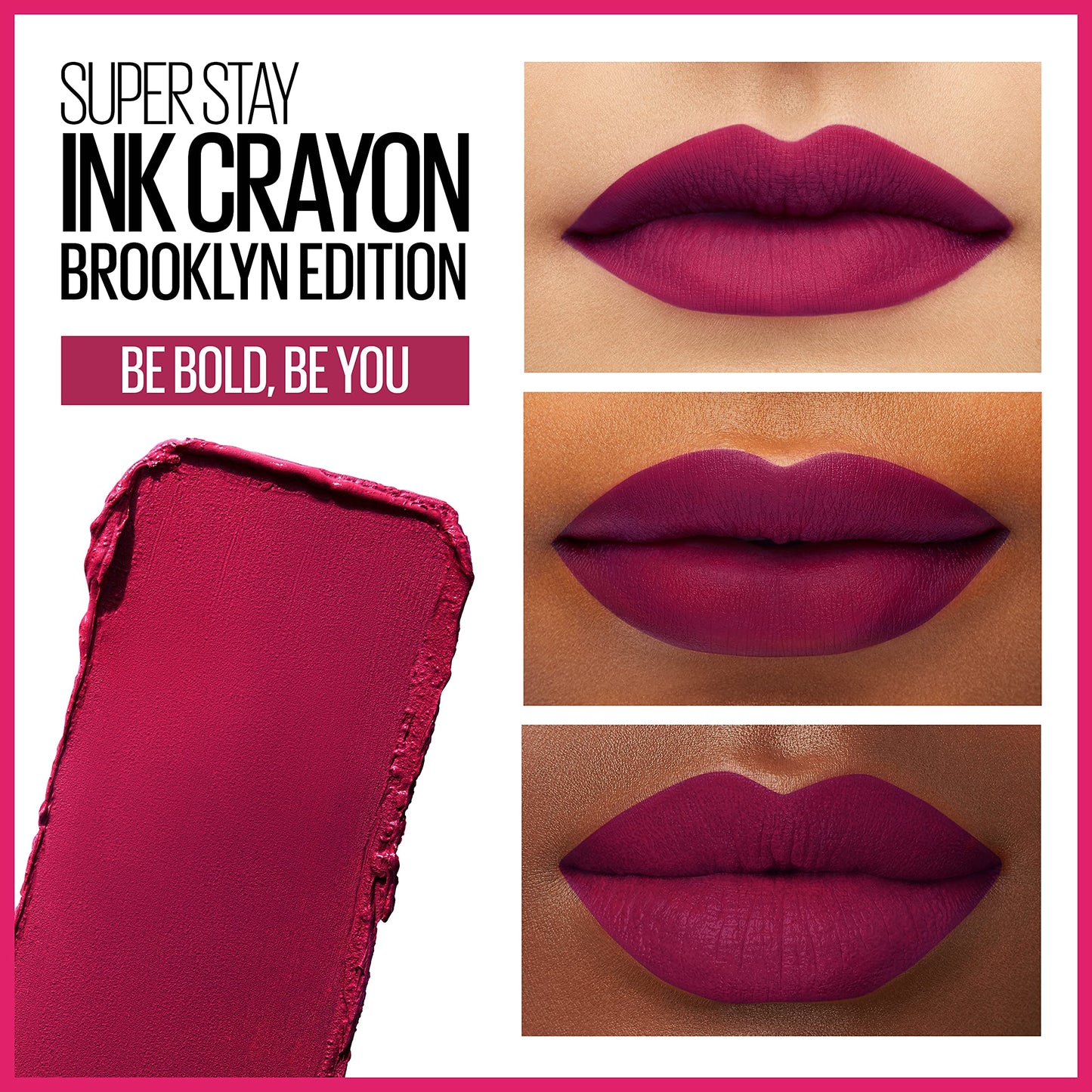 Maybelline Super Stay Ink Crayon Matte Longwear Lipstick Makeup, 120 Be Bold, Be You, 0.04 oz Beauty & Personal Care MAYBELLINE