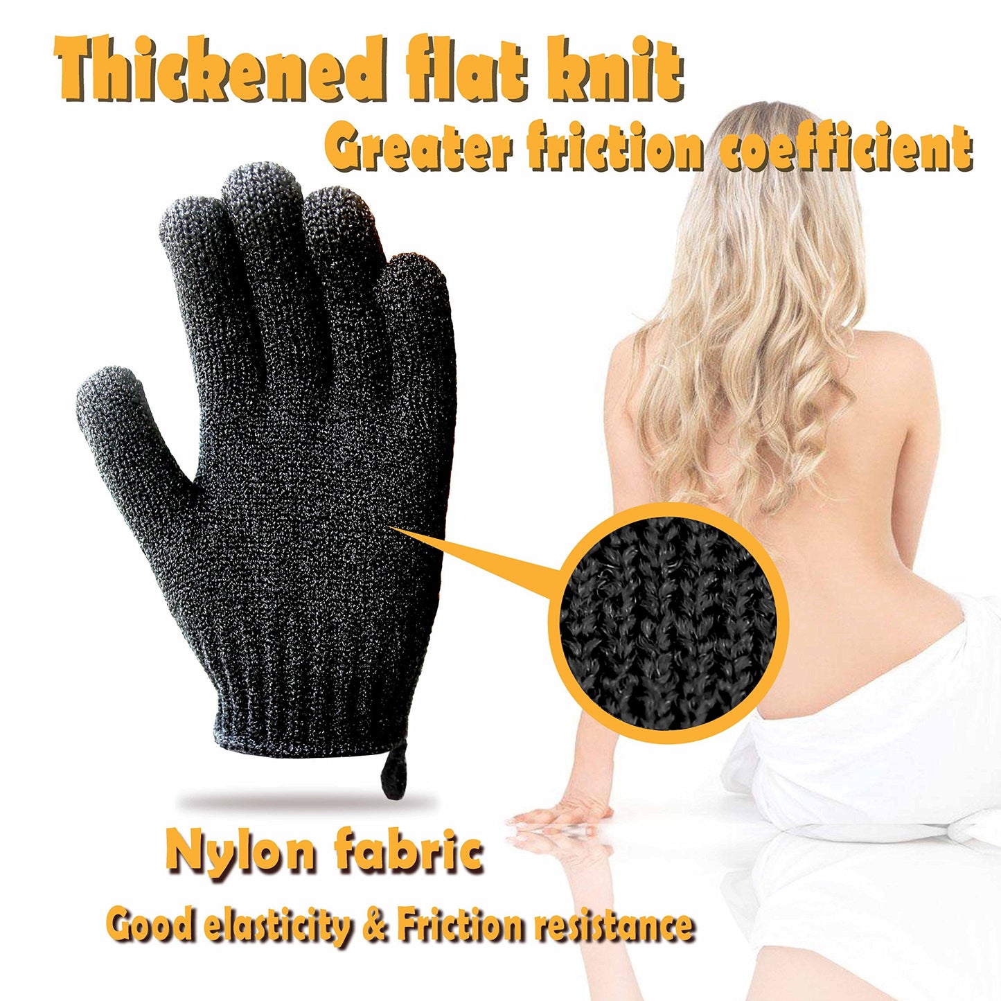 MIG4U Exfoliating Shower Gloves for Bath, Premium Nylon Body Wash Bathing Gloves for Men Women Spa, Massage and Skin Scrub, Dead Skin Remover Beauty & Personal Care MIG4U