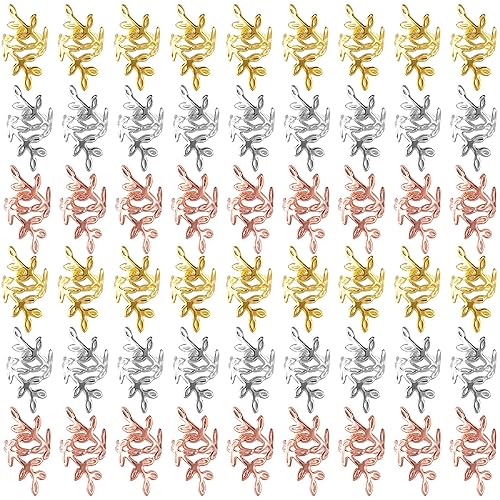 CustomyLife 150pcs Leaf Hair Jewelry for Dreadlock, Non-Faded Metal Braid Hair Beads, Locs Hair Cuff Clip Ring Charm Accessories for Earring Necklace Beauty & Personal Care CustomyLife