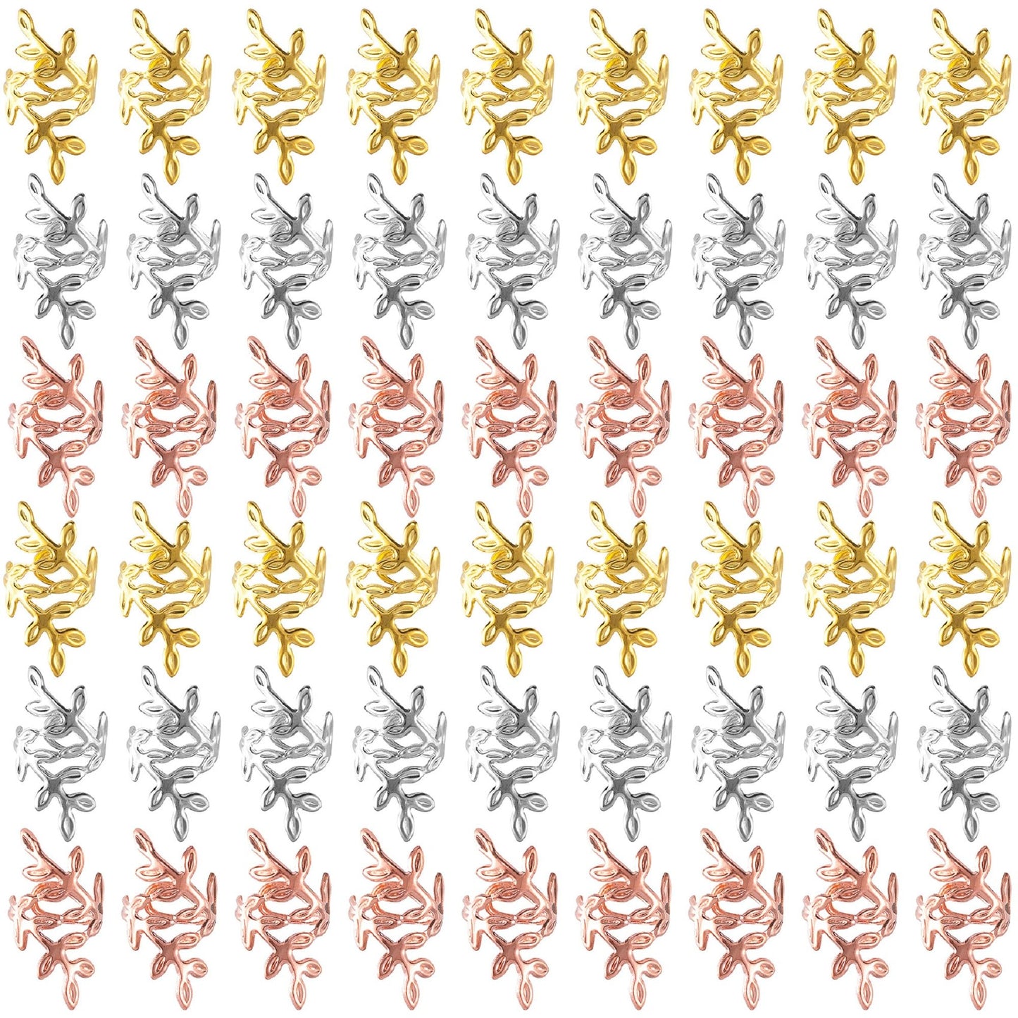 CustomyLife 150pcs Leaf Hair Jewelry for Dreadlock, Non-Faded Metal Braid Hair Beads, Locs Hair Cuff Clip Ring Charm Accessories for Earring Necklace Beauty & Personal Care CustomyLife