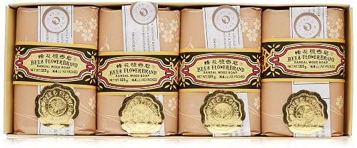 Bee & Flower Sandalwood Soap, 4.4 Oz (Pack of 4) Beauty & Personal Care Bee & Flower