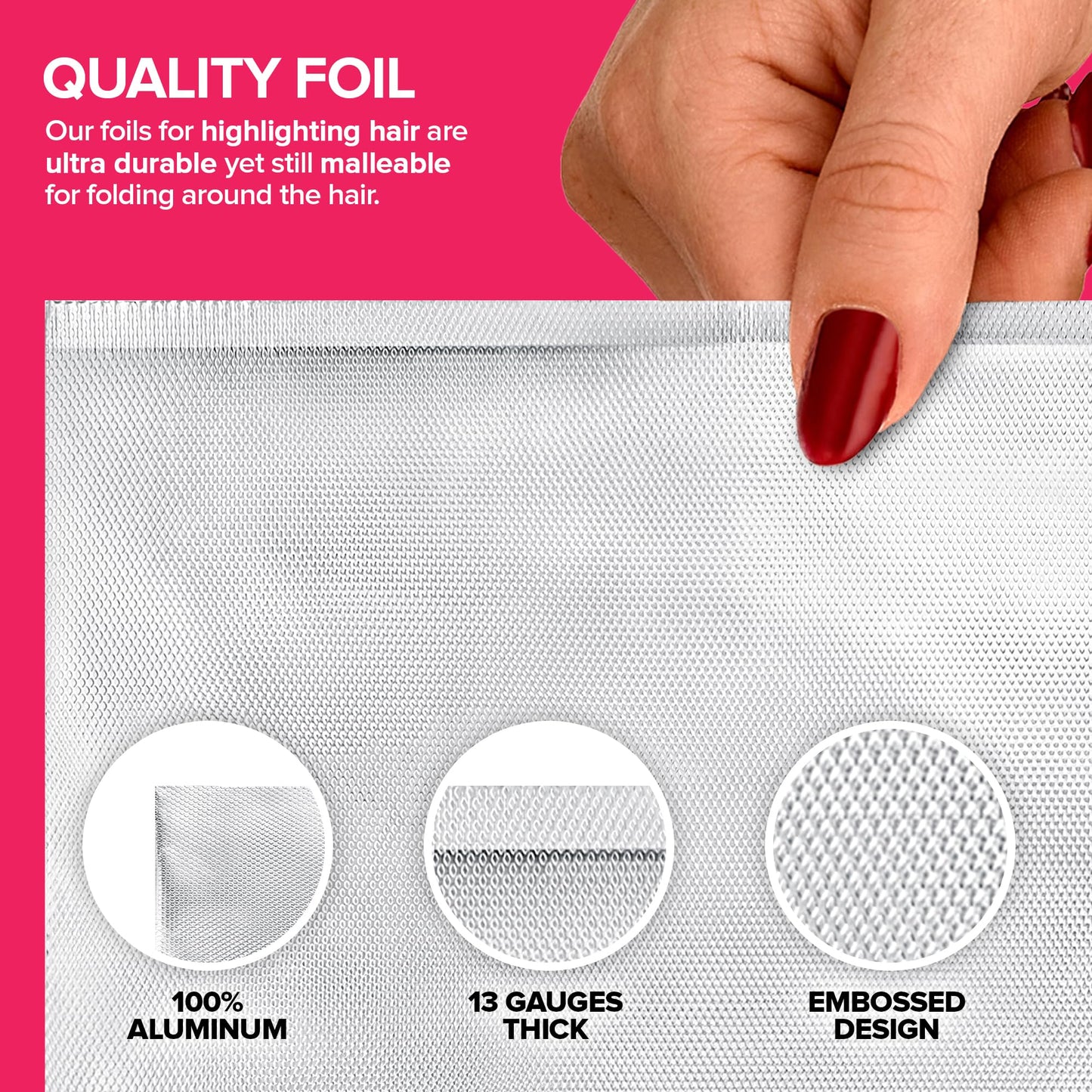 Stock Your Home 500 Count Aluminum Foil for Hair Highlighting, 9” Pop Up Foil Sheets for Salon or Home Use, Embossed Disposable Hair Foils Beauty & Personal Care Stock Your Home
