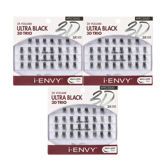 i•ENVY 3D Trio Ultra Black Long Lashes (3 Pack)