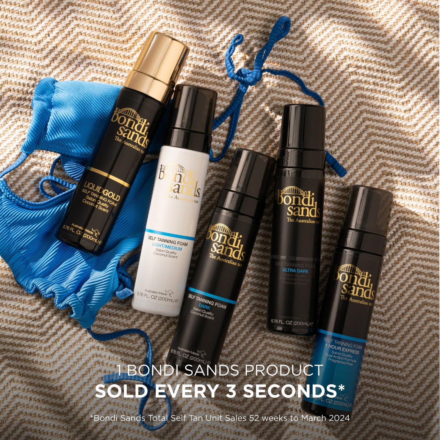 Bondi Sands Liquid Gold Self Tanning Foam | Lightweight + Quick Dry Foam Enriched with Argan Oil, Provides a Hydrated Streak-Free Tan | 6.76 Oz/200 mL Beauty & Personal Care Bondi Sands