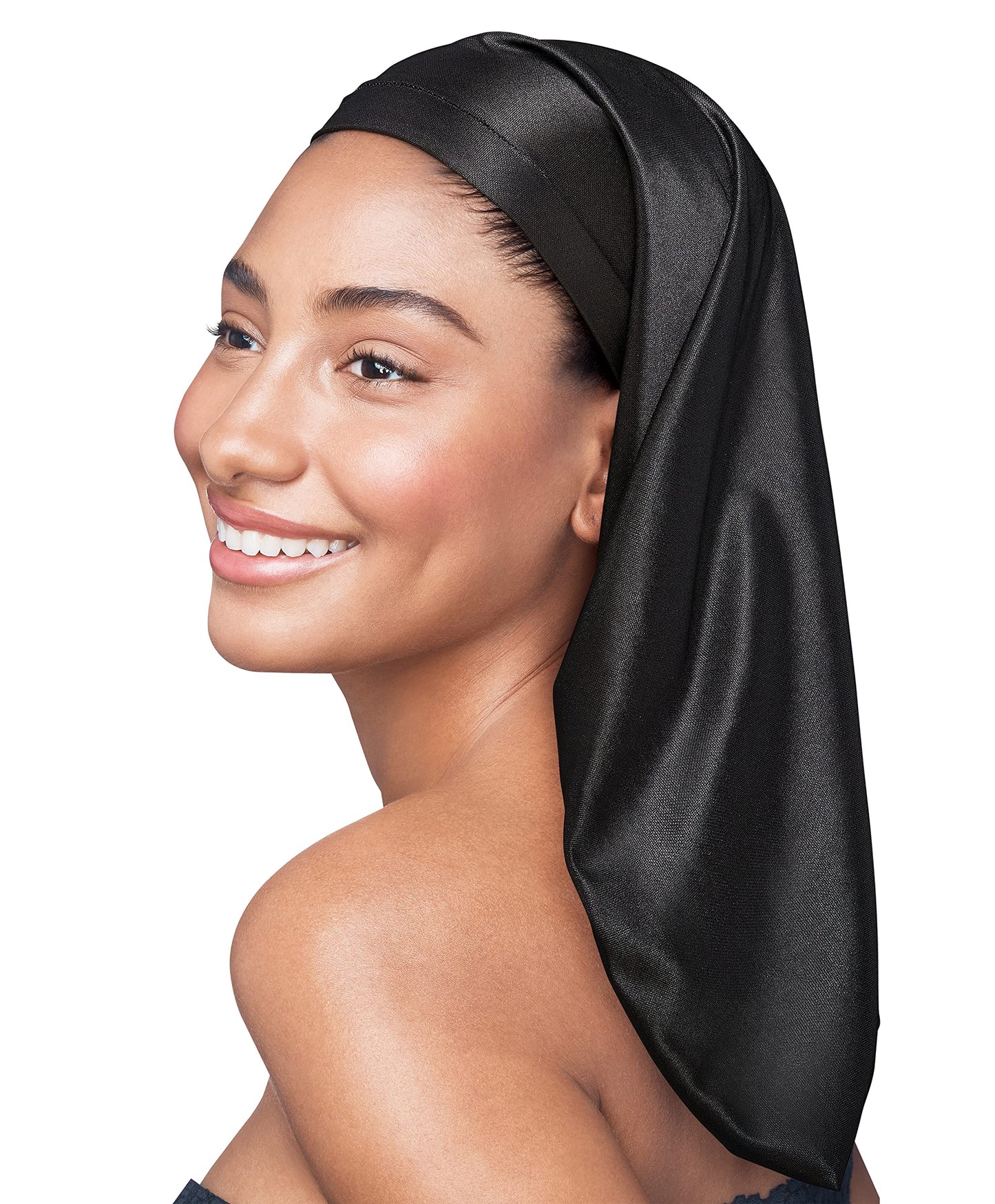 Red by Kiss Silky Braid Bonnet Sleep Cap, Frizz Free Bonnet (Black) Beauty and Personal Care Red by Kiss