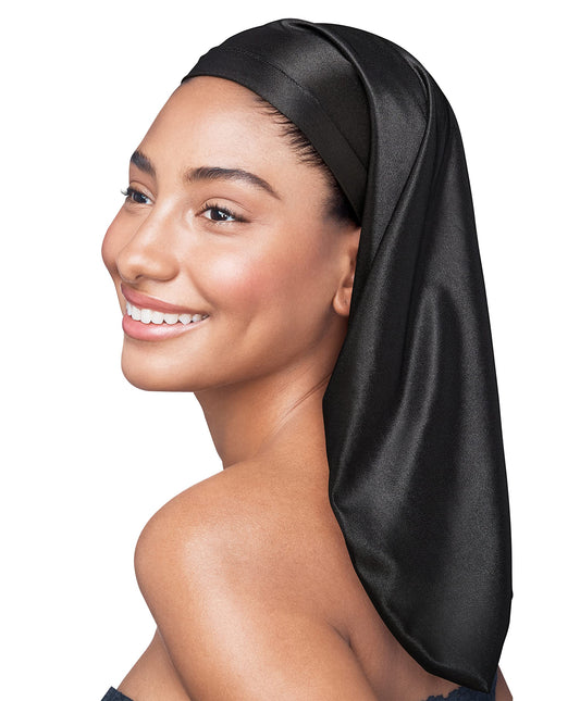 Red by Kiss Silky Braid Bonnet Sleep Cap, Frizz Free Bonnet (Black) Beauty and Personal Care Red by Kiss