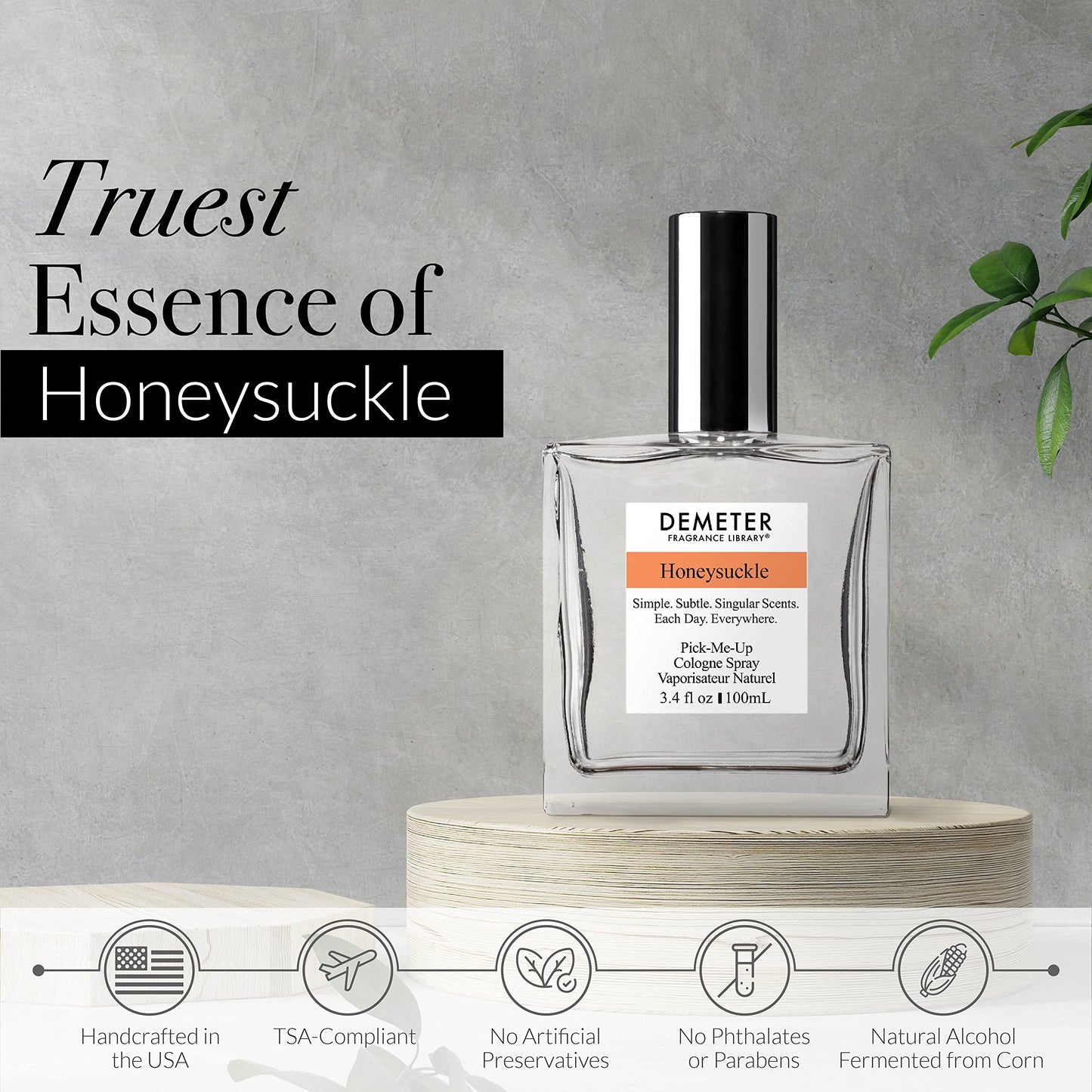 DEMETER Honeysuckle 3.4 Oz Cologne Spray Fragrance Library Beauty & Personal Care DEMETER