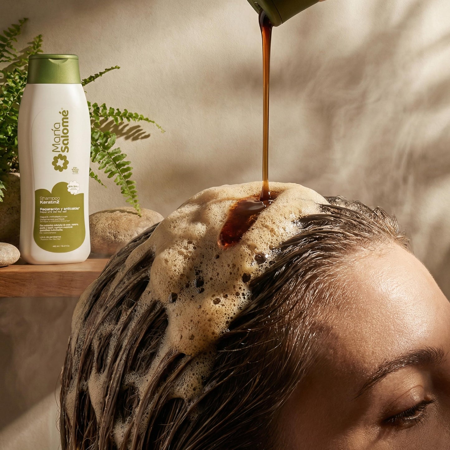 Maria Salome Keratin2 Hair Repair and Loss Prevention kit of Shampoo 13.5 fl.oz. - Conditioner 13.5fl.oz. - Cream 11.8 fl.oz. Natural Products Beauty & Personal Care Maria Salome