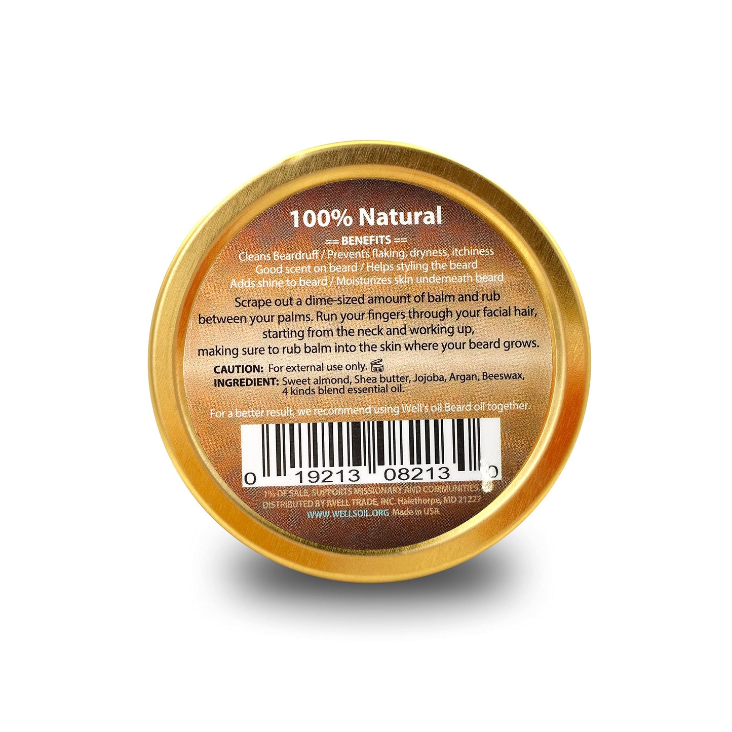 Well's Oil Mega Growth Beard Balm (Original) | 2 fl oz | Beard Styling & Conditioning Balm | With Natural Oils Beauty & Personal Care Well's Oil
