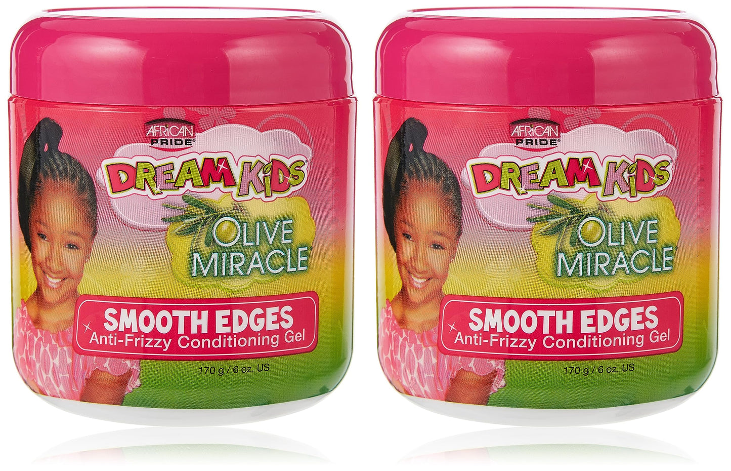 African Pride Dream Kids Olive Miracle Smooth Edges Gel 6oz (2 Pack) Beauty & Personal Care African Pride