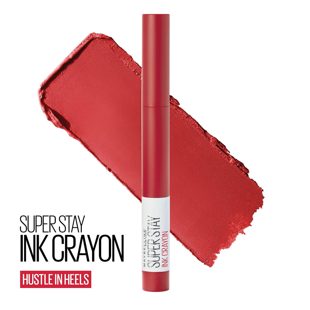 Maybelline Super Stay Ink Crayon Lipstick Makeup, Precision Tip Matte Lip Crayon with Built-in Sharpener, Longwear Up To 8Hrs, Hustle In Heels, Apple Beauty & Personal Care MAYBELLINE