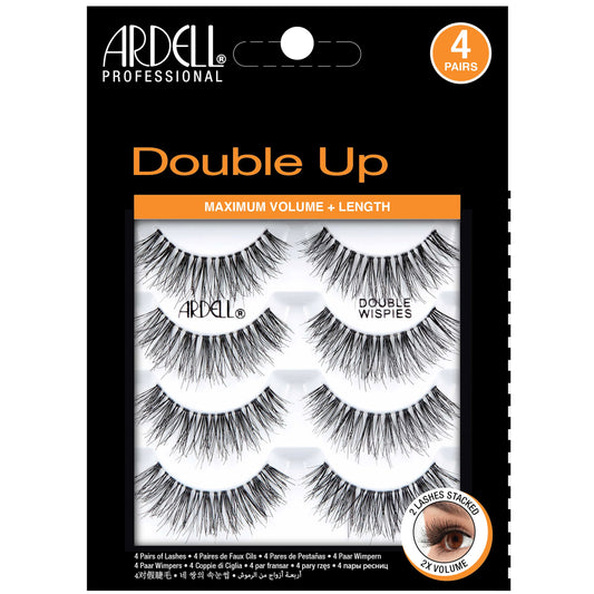 Ardell Double Up 113 Lashes - Maximum Volume and Length False Eyelashes, 4 Pairs, 1 Pack