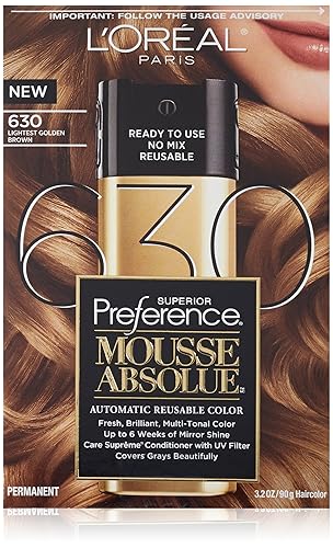 L'Oreal Paris Superior Preference Mousse Absolue, 630 Lightest Golden Brown Beauty & Personal Care L'Oreal Paris