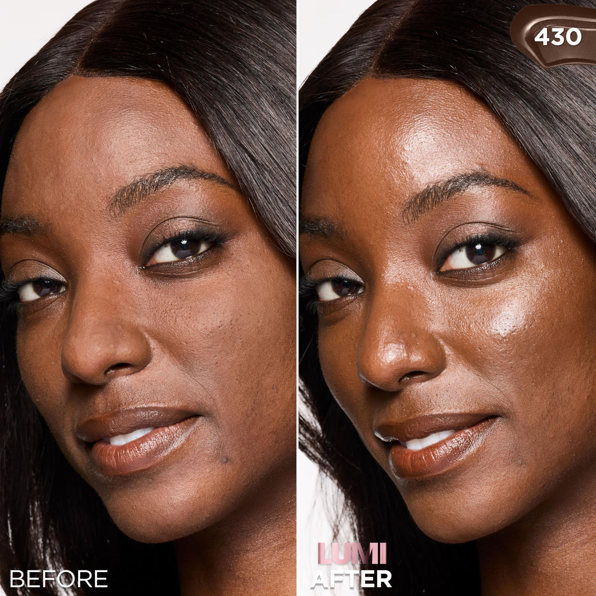 L'Oreal Paris Lumi Le Glow Skin Tint, Lightweight Water-Based Tinted Serum with Foundation-Like Coverage, Glow Illuminator, Cool 430, 0.85 Fl Oz