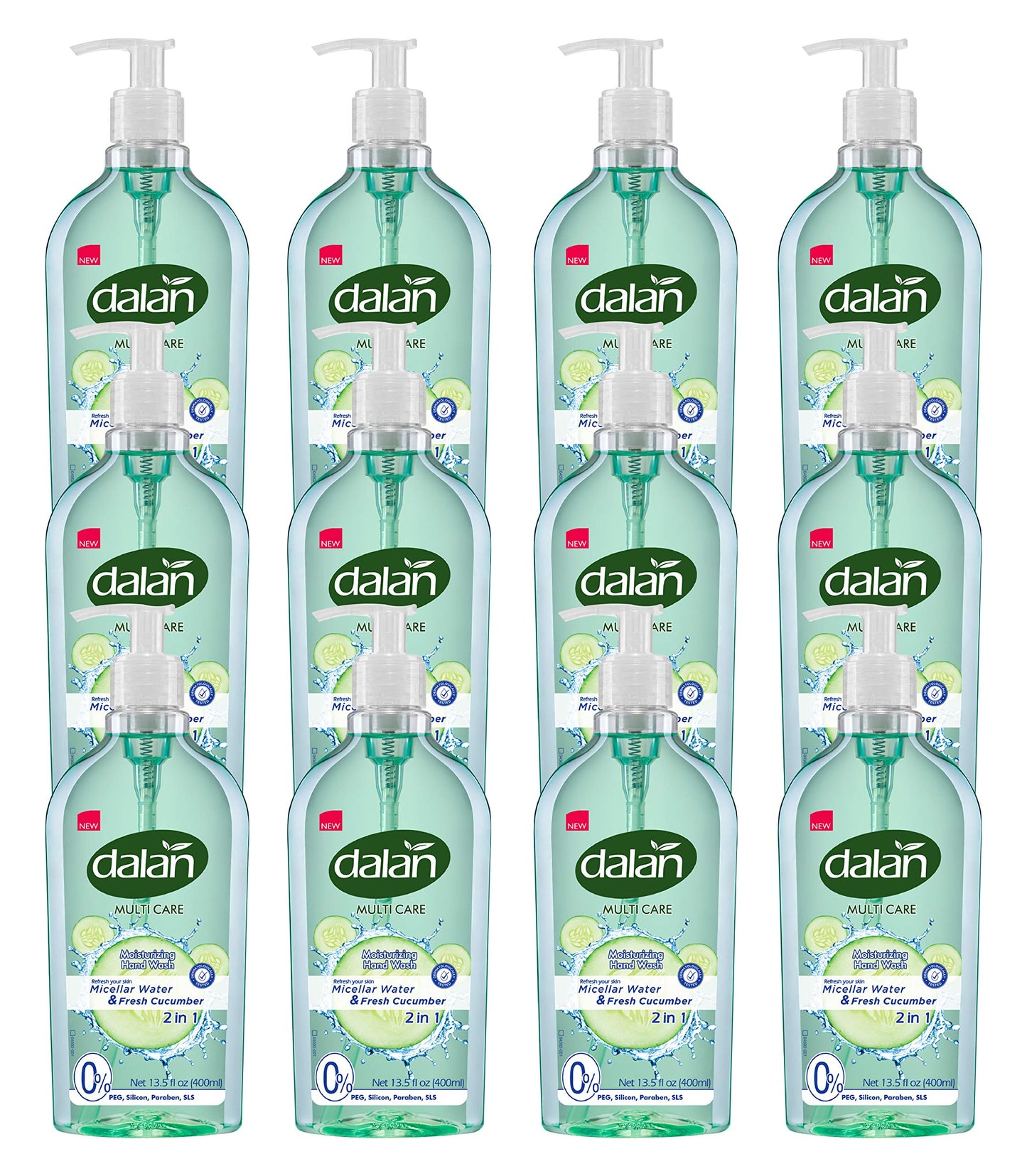 Dalan Fresh Cucumber Multicare Ultra Moisturizing Liquid Hand Soap for Normal and Dry Hands Fresh Clean and Soft Feeling (13.5 Fl Oz / 400 mL (Pack Beauty & Personal Care Dalan