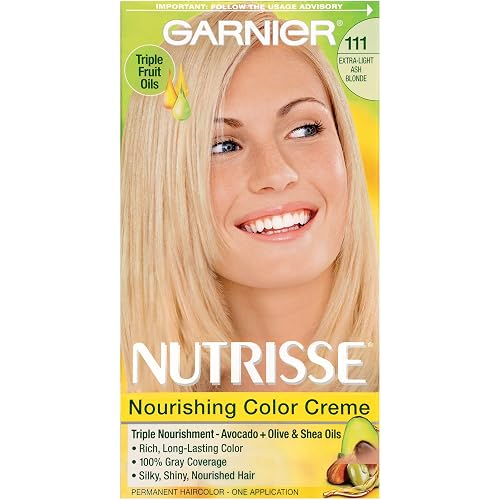 Garnier Nutrisse Nourishing Color Creme, 111 Extra-Light Ash Blonde (White Chocolate) (Packaging May Vary) Beauty & Personal Care Garnier