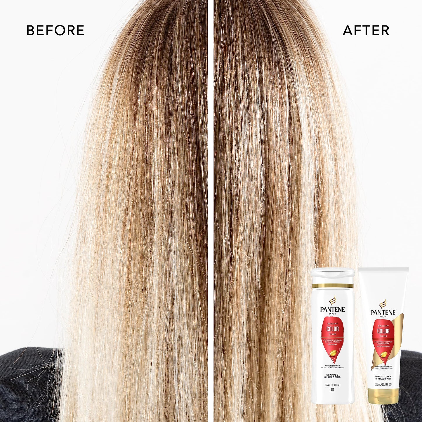 Pantene Shampoo, Conditioner and Hair Treatment Set, Radiant Color Shine, Safe for Color-Treated Hair Beauty & Personal Care Pantene