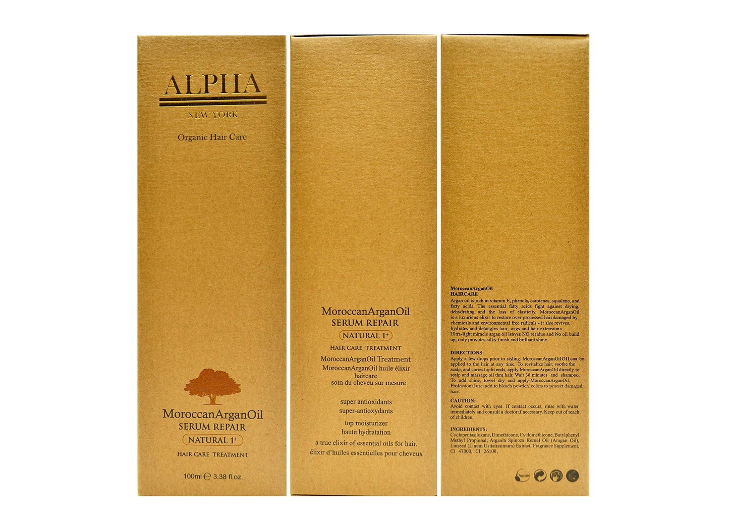 Moroccan Argan Oil Serum Organic Hair care by Alpha New York 3.38 Oz Beauty & Personal Care ALPHA NEW YORK