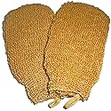 2 Pack (5.1×9.0 inches) Natural Vegetable Fiber Exfoliating Sisal Bath Spa Shower Scrubber Loofah Rub Glove Mitt Mitten - Great for Your Skin Care Beauty & Personal Care JINS-Hung