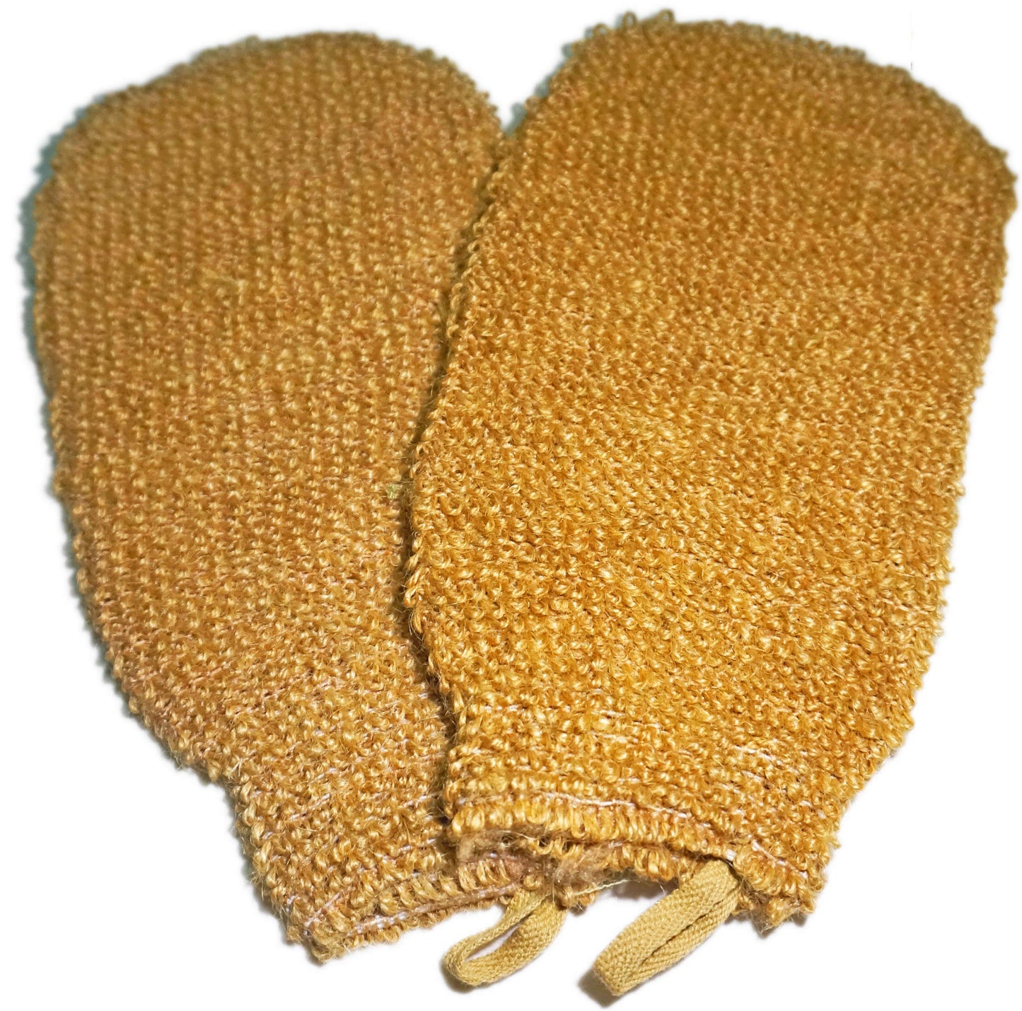 2 Pack (5.1×9.0 inches) Natural Vegetable Fiber Exfoliating Sisal Bath Spa Shower Scrubber Loofah Rub Glove Mitt Mitten - Great for Your Skin Care Beauty & Personal Care JINS-Hung