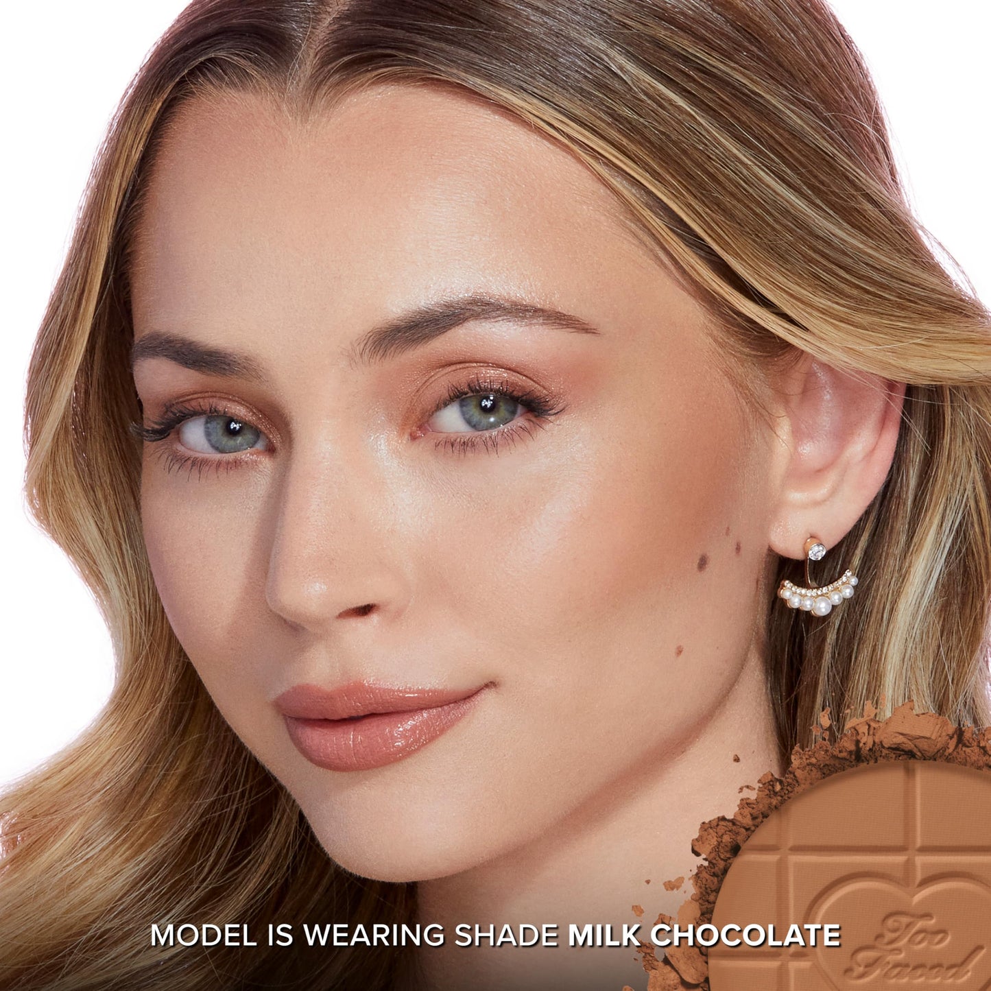 Too Faced Chocolate Soleil Matte Blurring Bronzer | Matte Bronzer Powder that Mimics Natural Skin for Blurred Sun-Kissed Effect, Milk Chocolate, 0.28 Beauty & Personal Care Too Faced