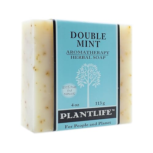 Plantlife Double Mint Bar Soap - Moisturizing and Soothing Soap for Your Skin - Hand Crafted Using Plant-Based Ingredients - Made in California 4oz Beauty & Personal Care Plantlife