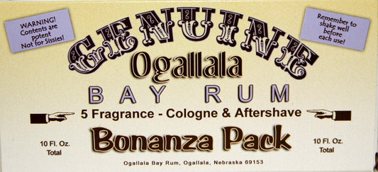 Ogallala Bay Rum Bonanza Cologne & After-Shave Sample Pack Beauty & Personal Care Ogallala Bay Rum