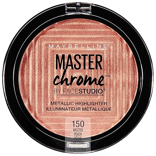 Maybelline New York Facestudio Master Chrome Metallic Highlighter Makeup, Molten Peach, 0.19 Ounce Beauty & Personal Care MAYBELLINE