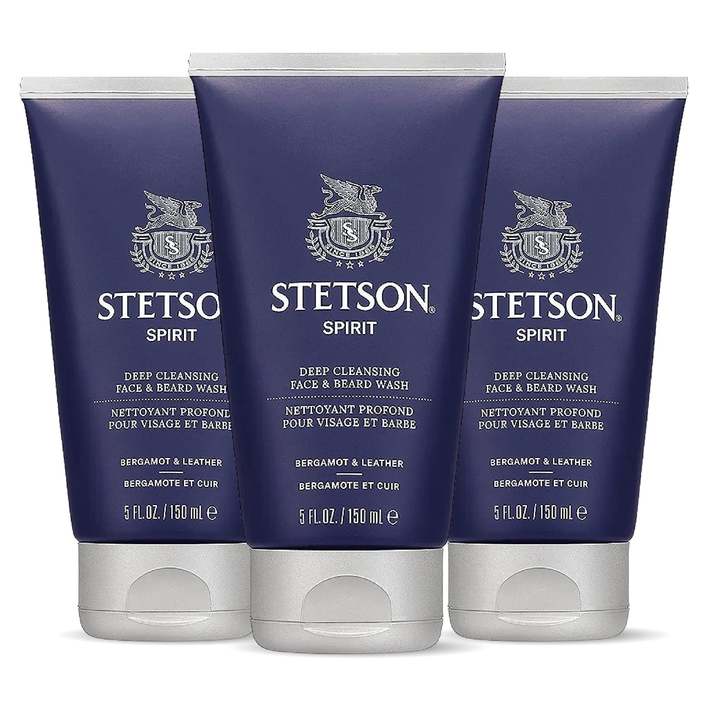 SCENT BEAUTY STETSON Personal Care Deep Clean Face & Beard Wash Men's Face Wash & Clarifying Soap - 5 oz - 3 Pack - Spirit Beauty & Personal Care SCENT BEAUTY