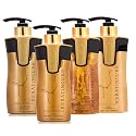 Keratin Cure Best Hair Treatment Gold and Honey Bio Protein Silky Soft 4 Piece Safe Repair & Straight Complex with Argan Oil Nourishing Straightening Beauty & Personal Care Keratin Cure
