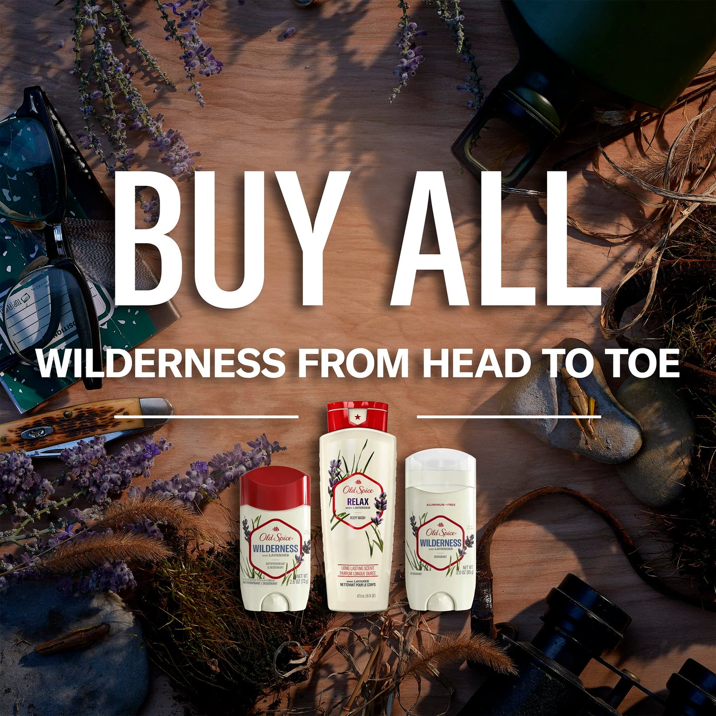 Old Spice Antiperspirant Deodorant for Men Inspired by Nature Wilderness With Lavender Invisible Solid 2.6 oz Beauty & Personal Care Old Spice