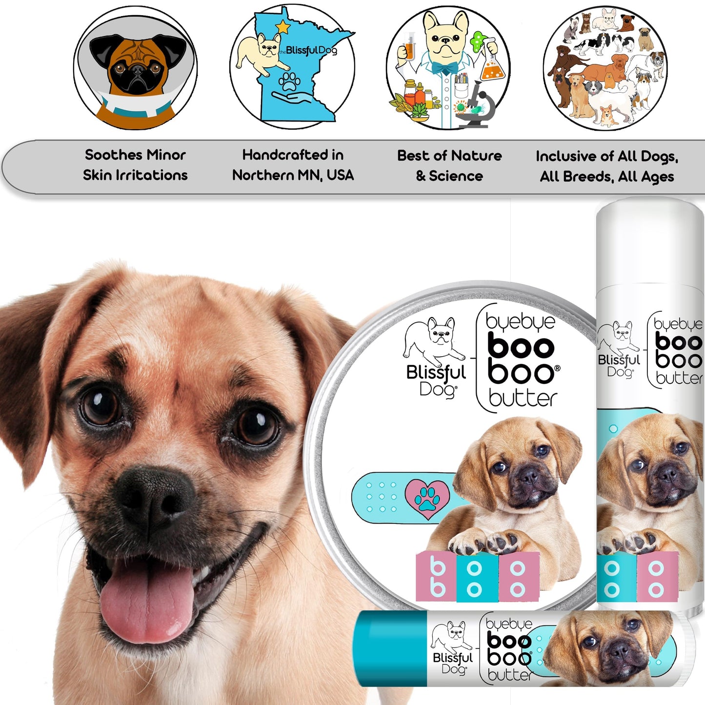 The Blissful Dog Puggle Boo Boo Butter, 4-Ounce Beauty and Personal Care The Blissful Dog