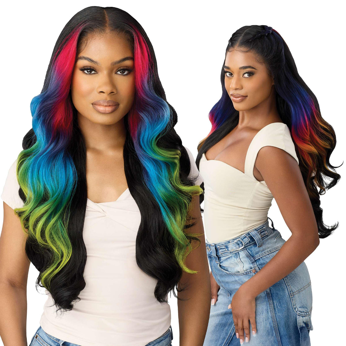 Outre Lace Front Wig - Perfect Hair Line 13X6 - Rimona (JET BLACK 1)