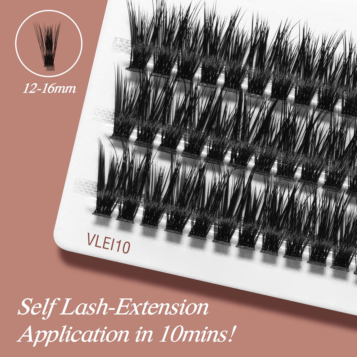 i•ENVY Faux Mink Volume Extension Cluster Lash Long, Mink-Like Extension Fiber, Seamless DIY Application