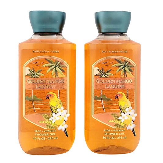 Bath & Body Works Shower Gel Gift Set 10oz Each Pack of 2 (Golden Mango Lagoon) Beauty & Personal Care Bath & Body Works
