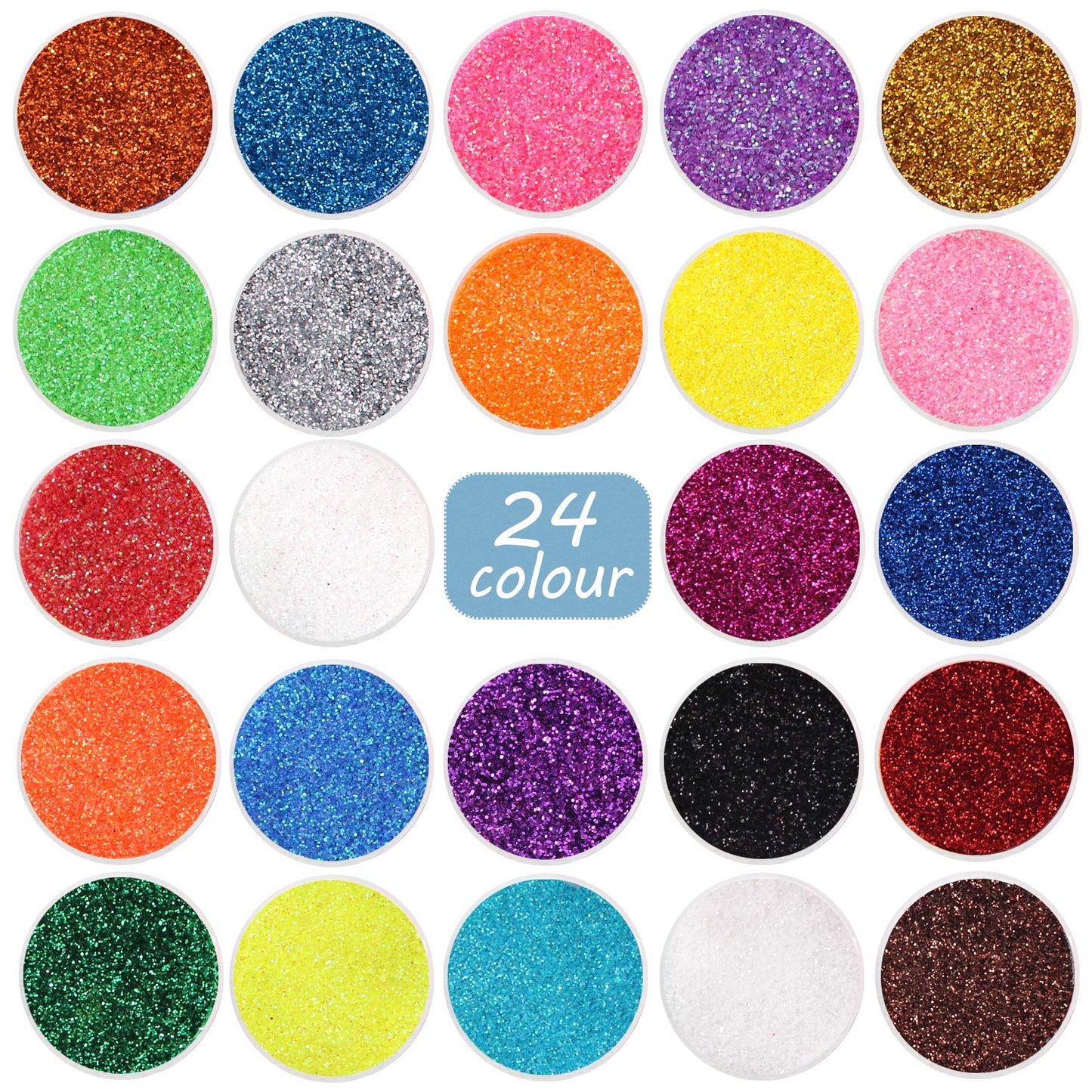 Fine Glitter 24 Colors Craft Glitter for Resin Makeup for Body Nail Face Hair Eyeshadow Lip Gloss Making Beauty & Personal Care LICOOL GLITTER