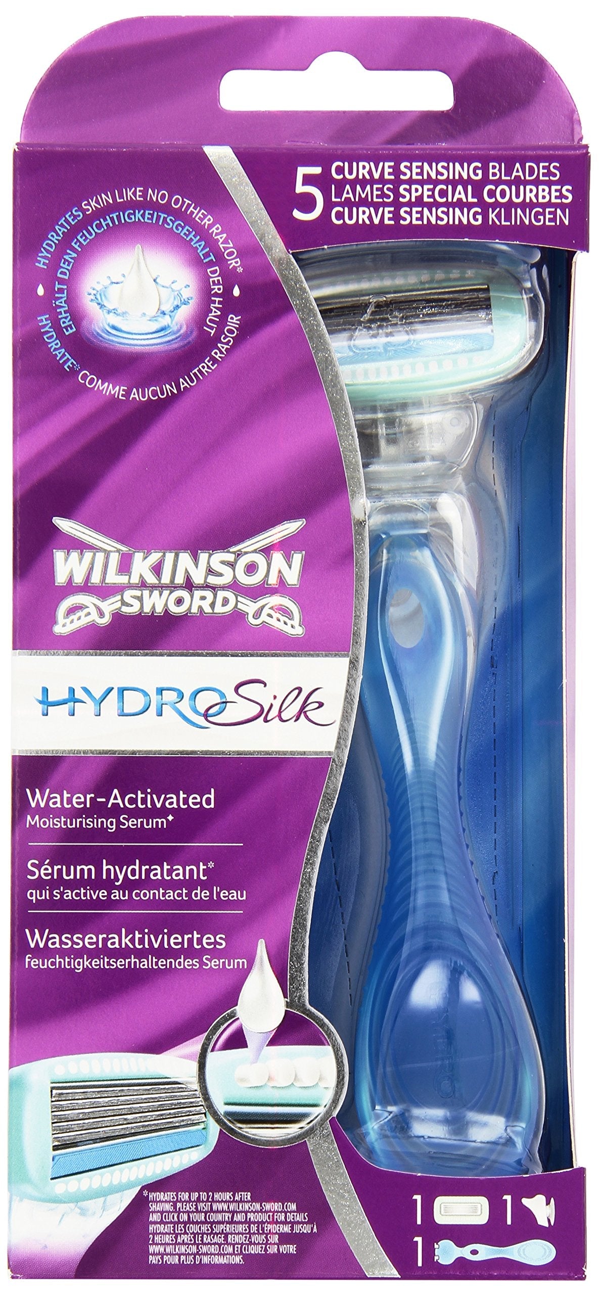 Wilkinson Sword Hydro Silk Women's Razor with 1 Blade and Holder Beauty and Personal Care Wilkinson Sword