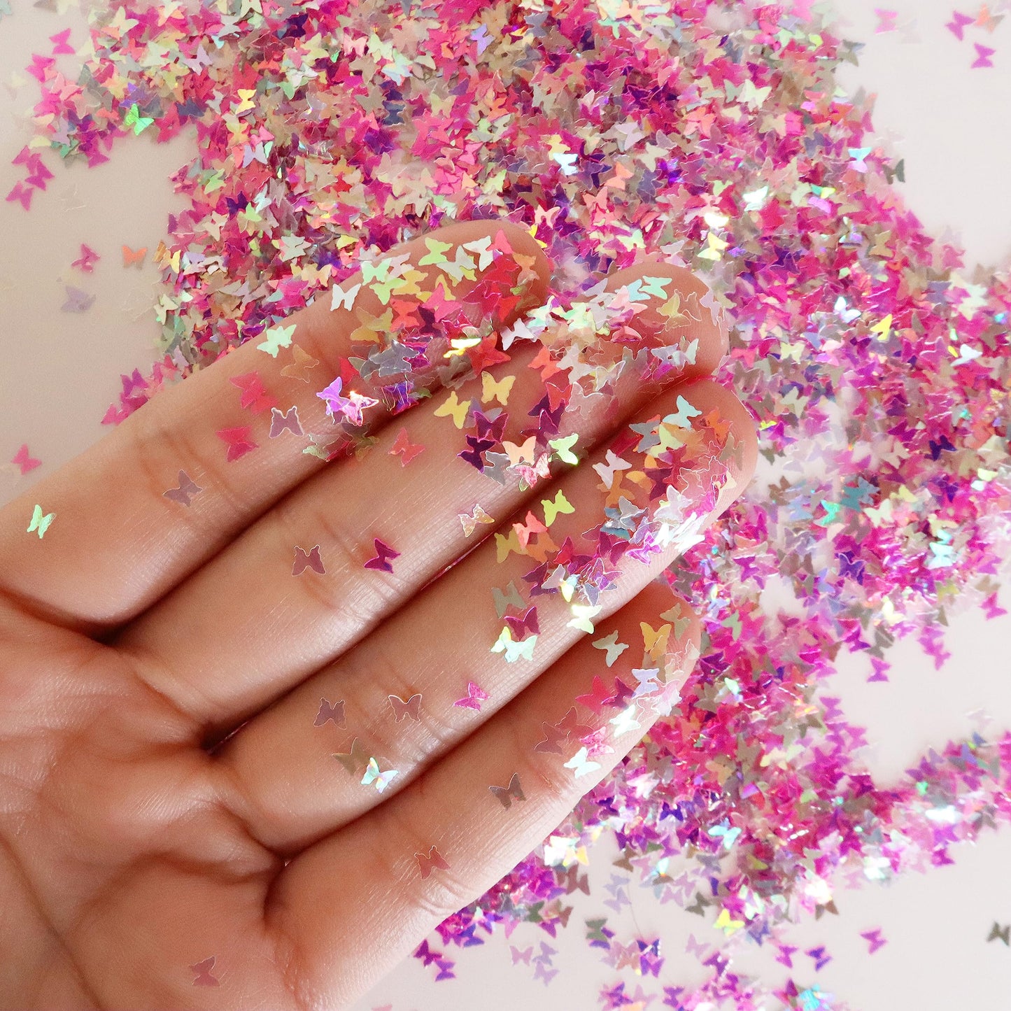 Pink Butterfly Face & Body Glitter - Chunky Glitter - Cosmetic Grade - Uses Include: Festival Rave Makeup Face Body Nails Resin Arts & Crafts, Resin Beauty & Personal Care Electric Bliss Beauty
