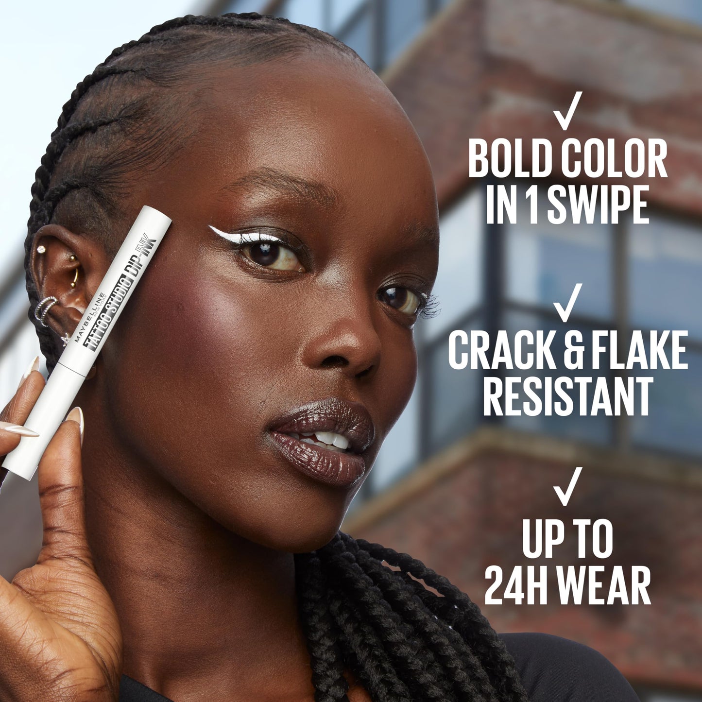MAYBELLINE Tattoo Studio Dip-Ink Liquid Eyeliner, Waterproof Eyeliner With Up to 24 Hour Wear, Burgundy Boost, 1 Count Beauty & Personal Care MAYBELLINE
