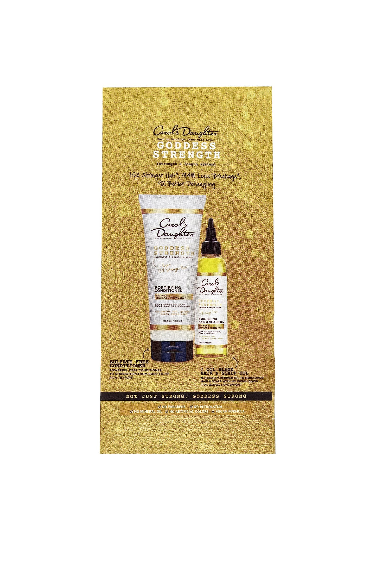 Carol's Daughter Goddess Strength Hair Care Set, Includes Sulfate Free Conditioner and Scalp Oil, Curly Hair Products to Repair and Moisturize, 1 Kit Beauty & Personal Care Carol's Daughter