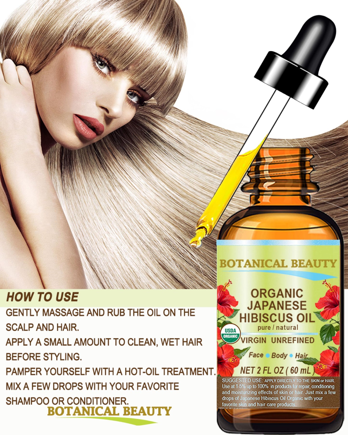 Botanical Beauty Organic HIBISCUS OIL (Hibiscus Sabdariffa) JAPANESE 100 Pure Natural VIRGIN UNREFINED COLD PRESSED Anti Aging, Vitamin E Oil Beauty & Personal Care Botanical Beauty