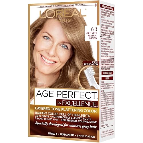 L'Oreal Paris Excellence Age Perfect Layered Tone Flattering Color, 6B Light Soft Neutral Brown (Packaging May Vary) Beauty & Personal Care L'Oreal Paris