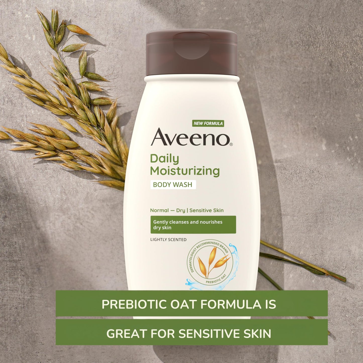 Aveeno Daily Moisturizing Body Wash with Soothing Oat, Creamy Shower Gel, Soap-Free and Dye-Free, Light Fragrance, 12 fl. oz (Pack of 4) Beauty & Personal Care Aveeno