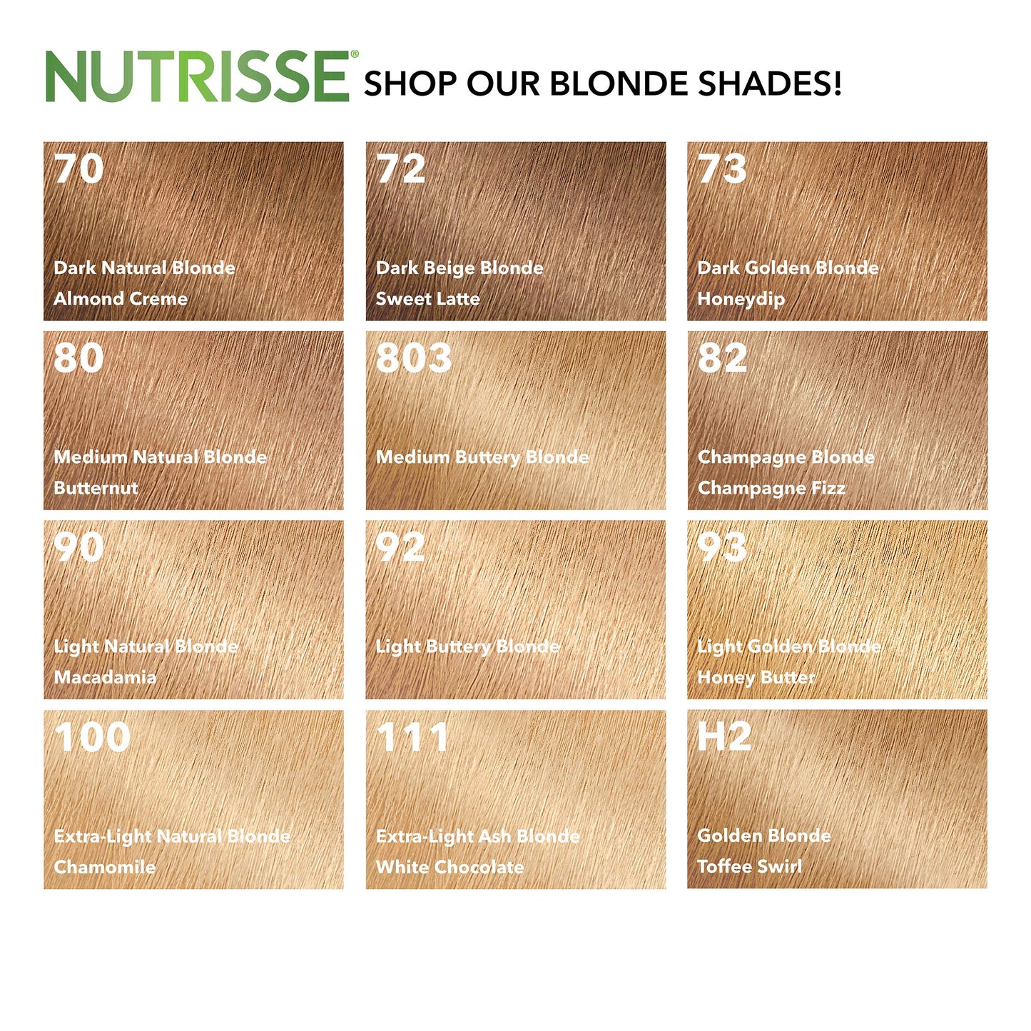 Garnier Nutrisse Nourishing Hair Color Creme, 90 Light Natural Blonde (Macadamia) (Packaging May Vary) Beauty & Personal Care Garnier
