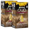 Garnier Olia Hair Color, Ammonia-Free Permanent Hair Dye, Oil-Powered Formula for 100% Gray Coverage and 3x Shinier Hair, Vegan & Cruelty Free, 8.0 Beauty & Personal Care Garnier